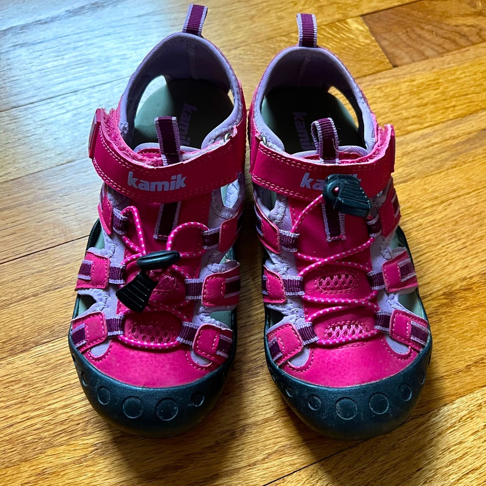 Kamik water shoes, size 2, pink and purple